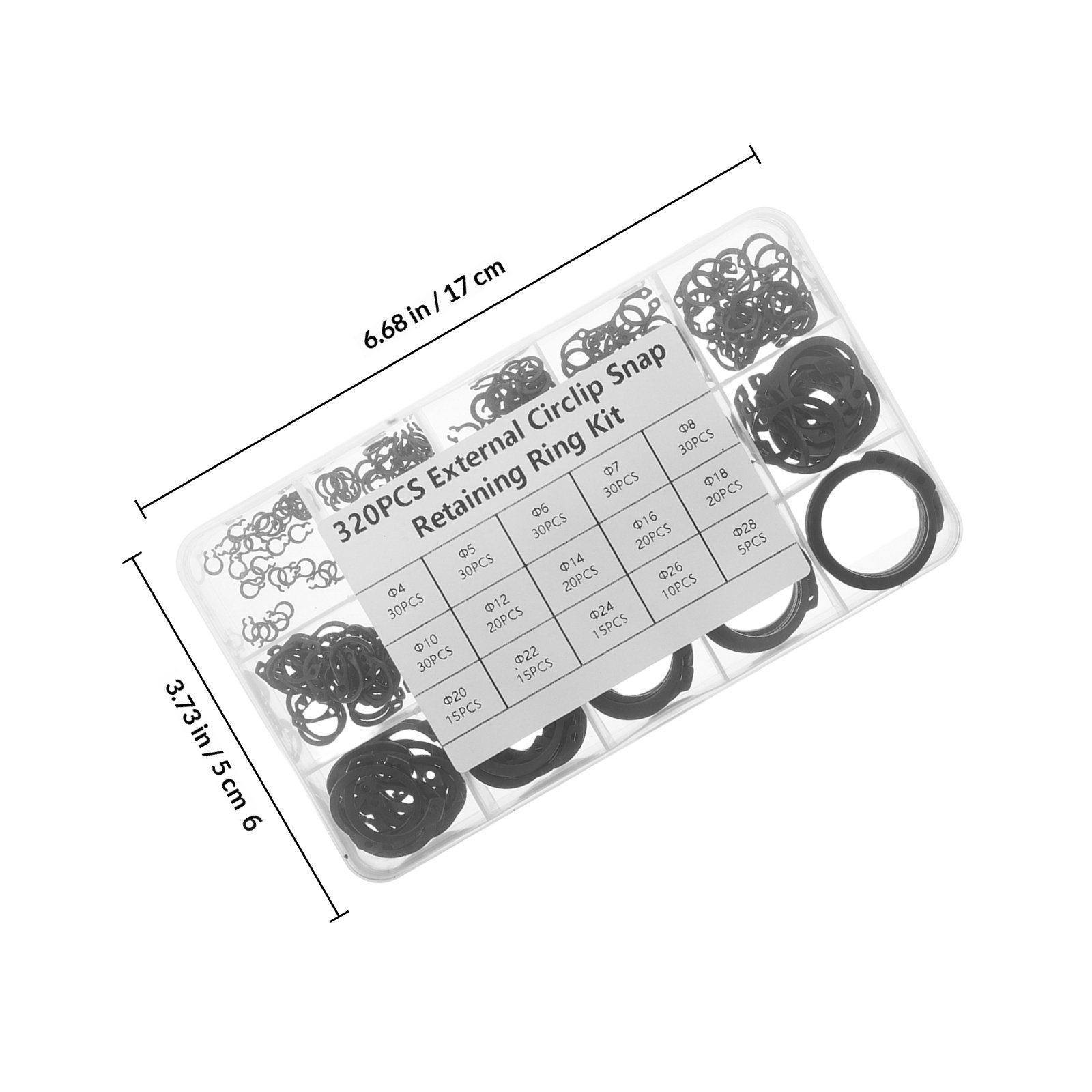 320-delige set borgringen van  - Electronics Repair Kit recensie en prijs
